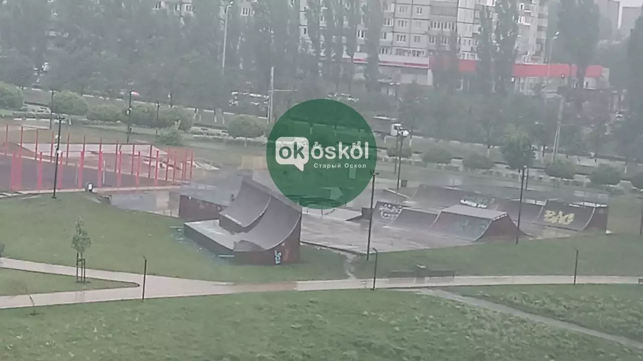 Непогода унесла часть скейт-площадки в Белгородской области
