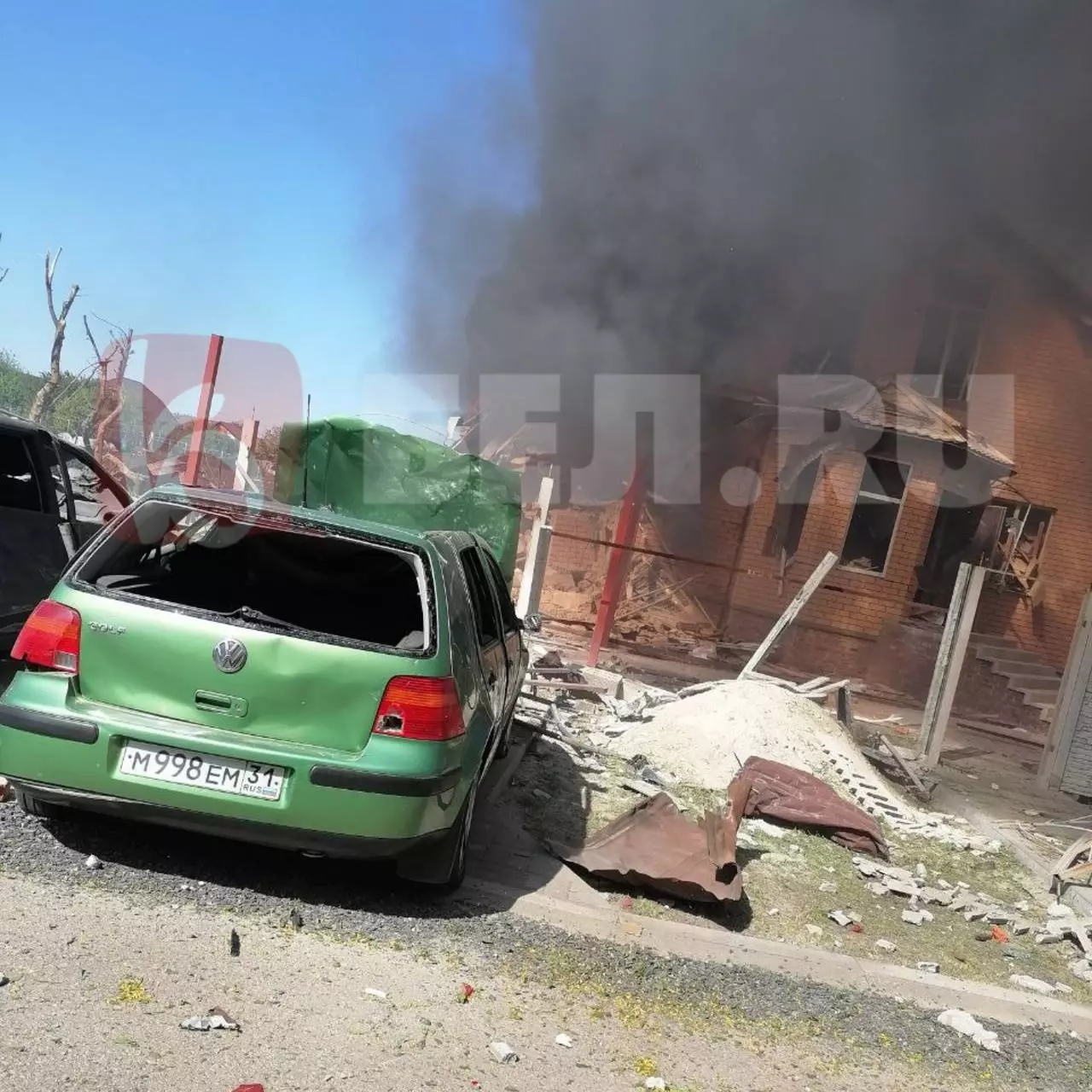 Последствия взрыва в Белгороде