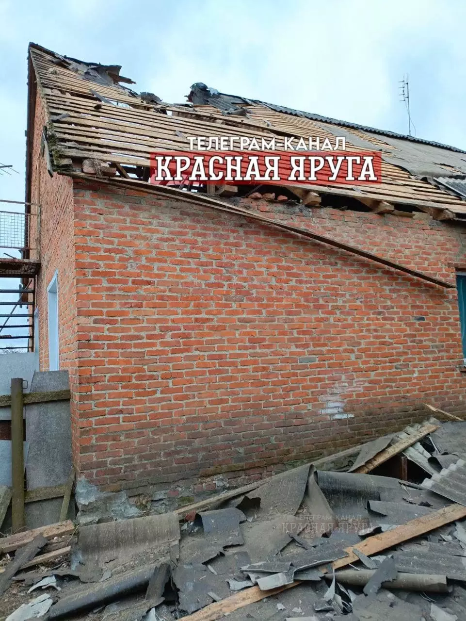 Разрушения в Краснояружском районе после обстрела