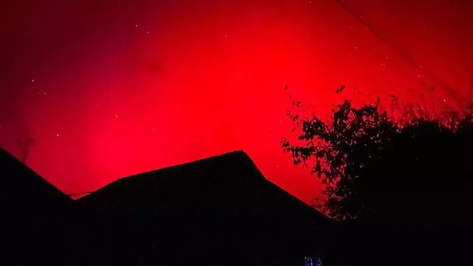 кровавое небо над Белгородской областью