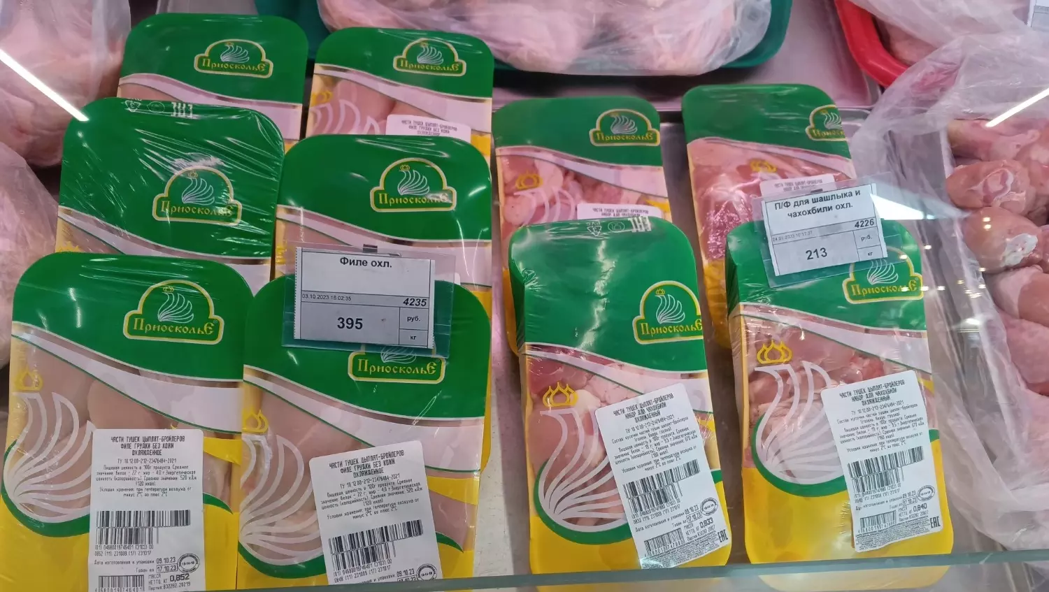 Цена на курицу "Приосколье", Южная Ярмарка в Белгороде