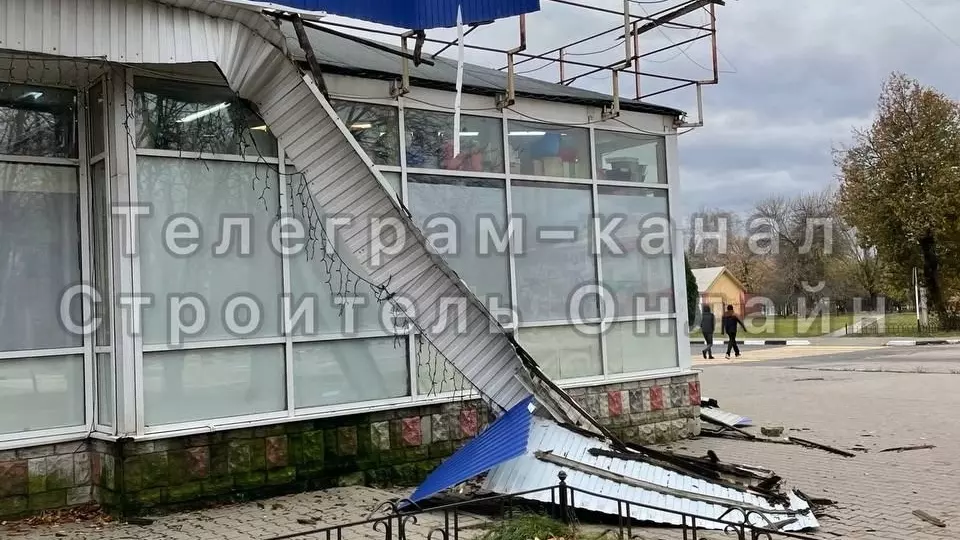 В Белгородской области ветер разнёс магазин и повалил деревья