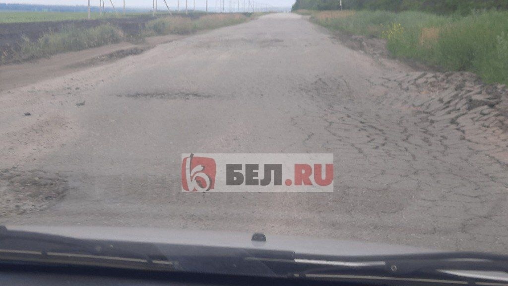 Белгородцы пожаловались на разбитую объездную трассу за Шебекино