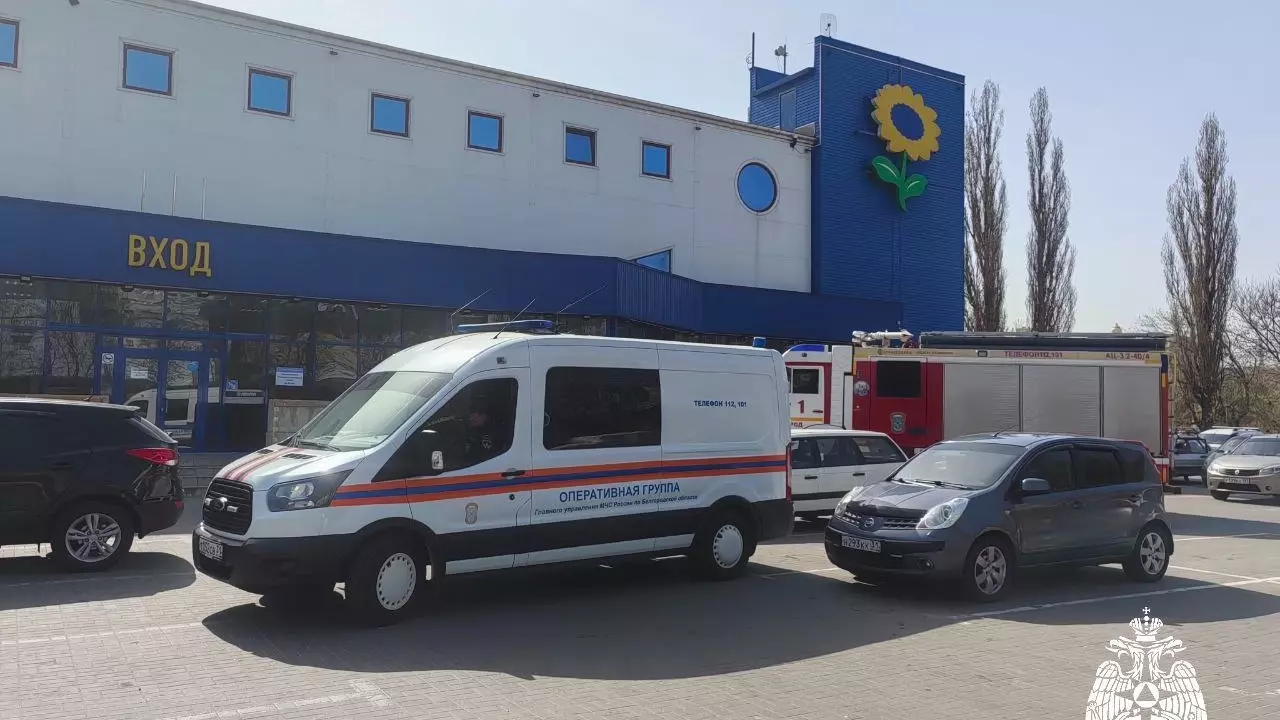 В Белгороде произошёл пожар в здании гипермаркета «Лента»