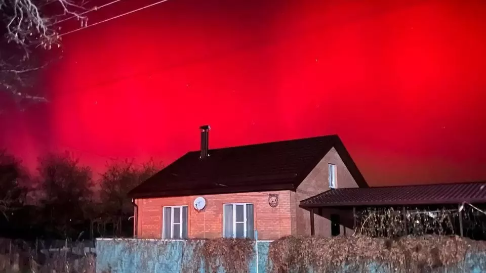 кровавое небо над Белгородской областью