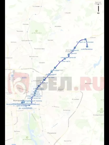 № 104А «Железнодорожный вокзал — село Мелихово»
