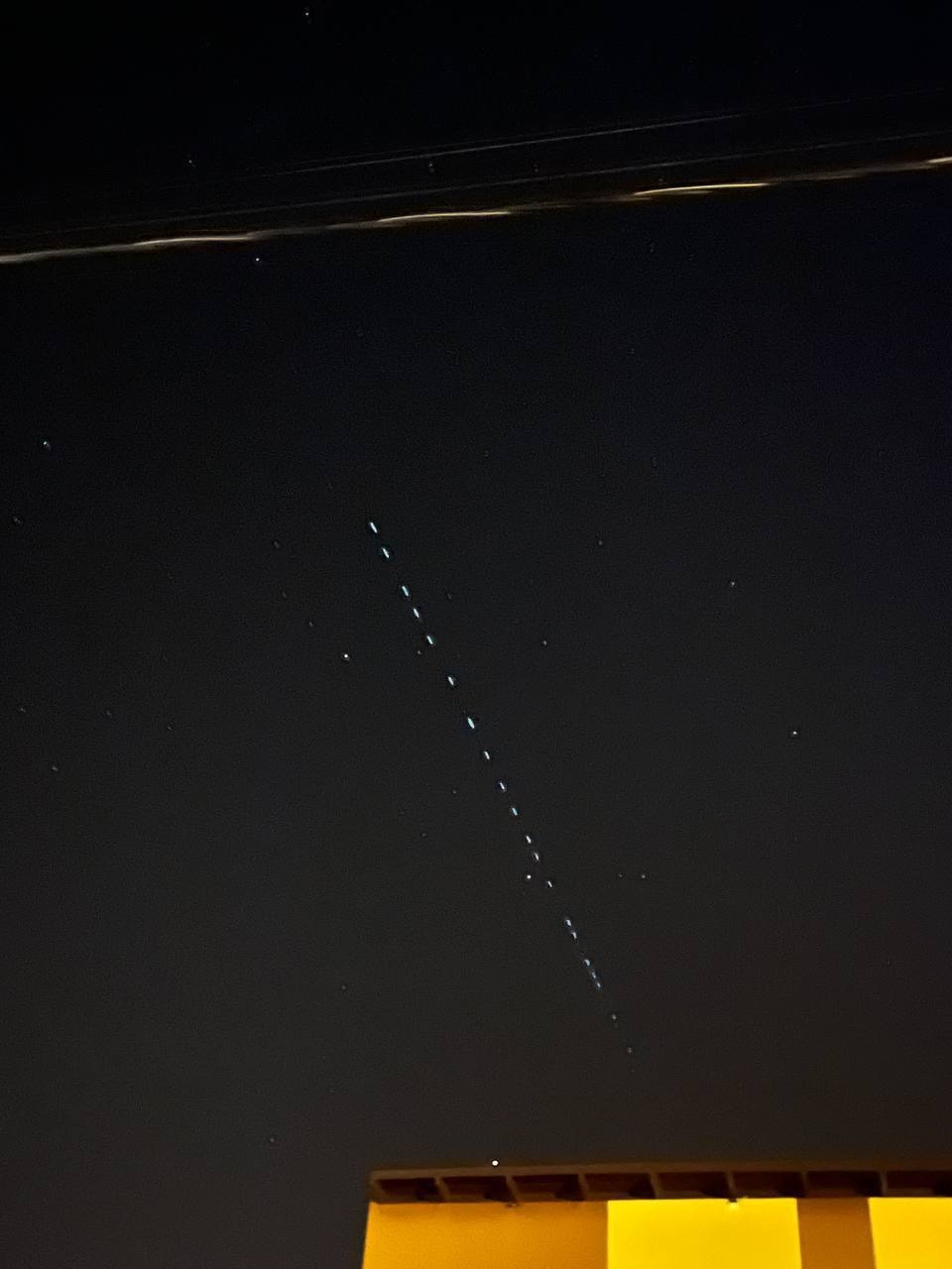 Спутники Starlink над Белгородом