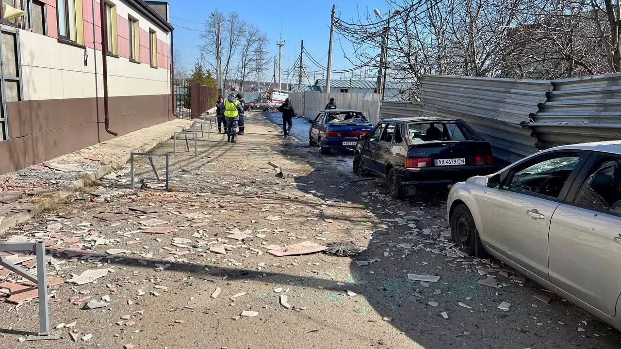 Последствия атаки беспилотника на Белгород