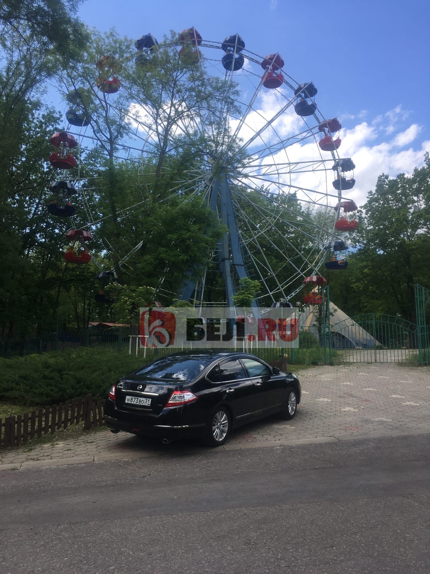 Центральный парк Белгорода заполонили автомобили