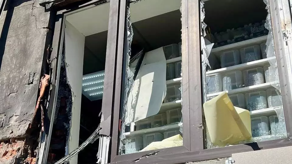 Последствия атаки беспилотника на Белгород