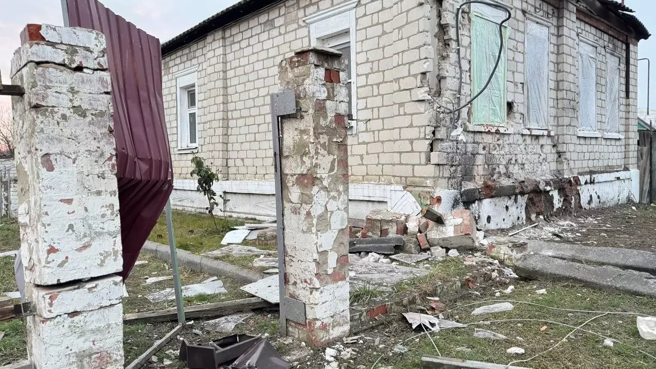 Разрушения в посёлке Уразово