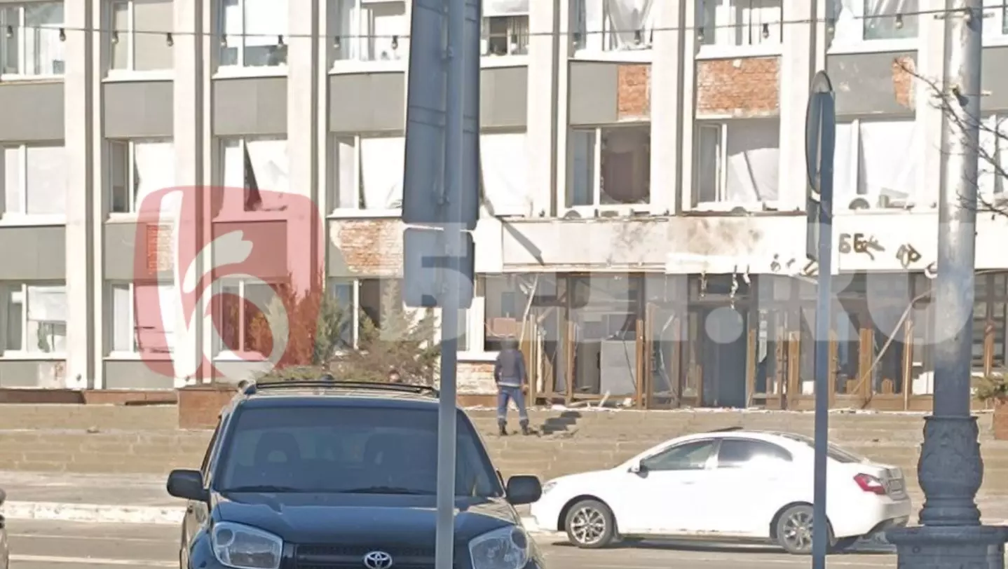 здание мэрии Белгорода после взрыва