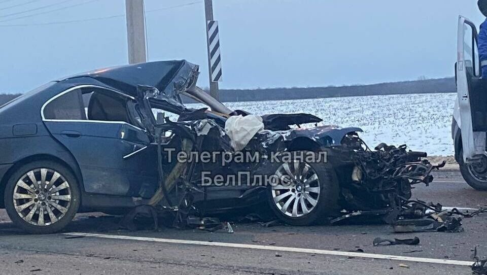 Два человека погибли при столкновении BMW и грузовика в Белгородской области