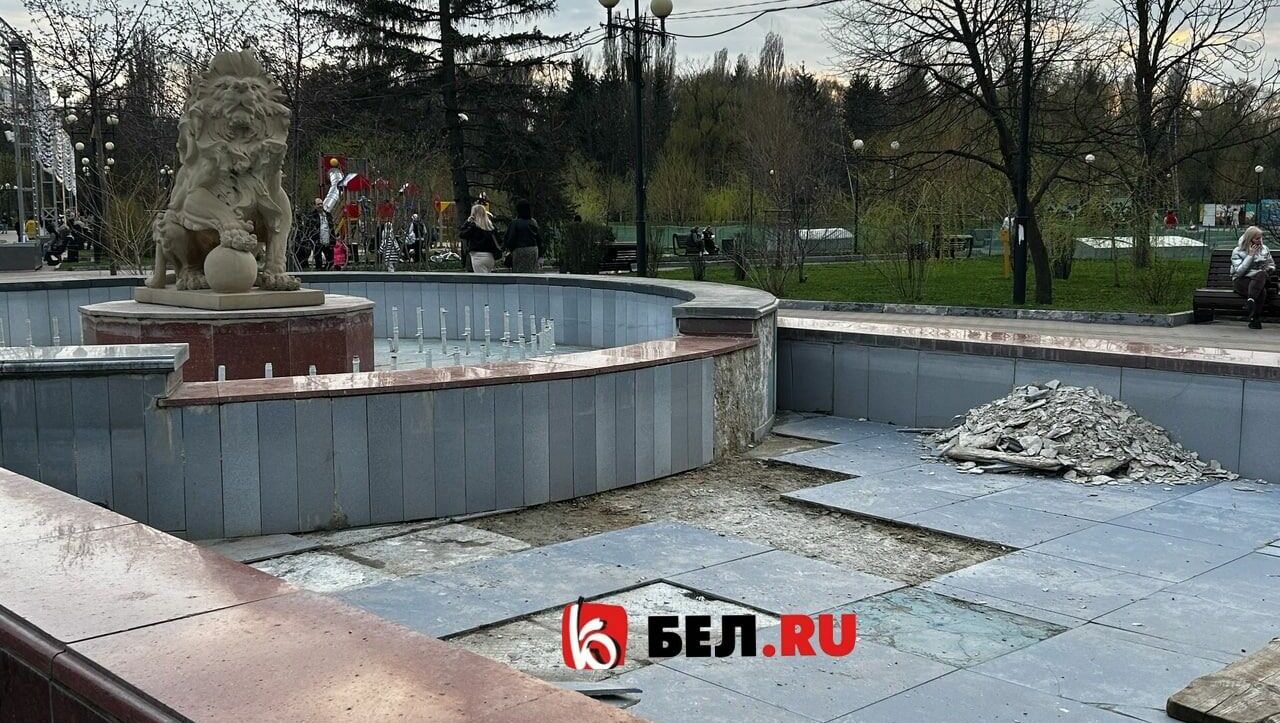 В Белгороде приступили к ремонту фонтана в парке Победы