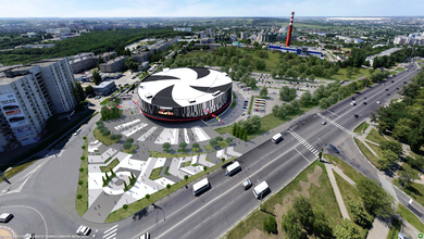 Строительство спортивной арены в Белгороде завершено на 40 %